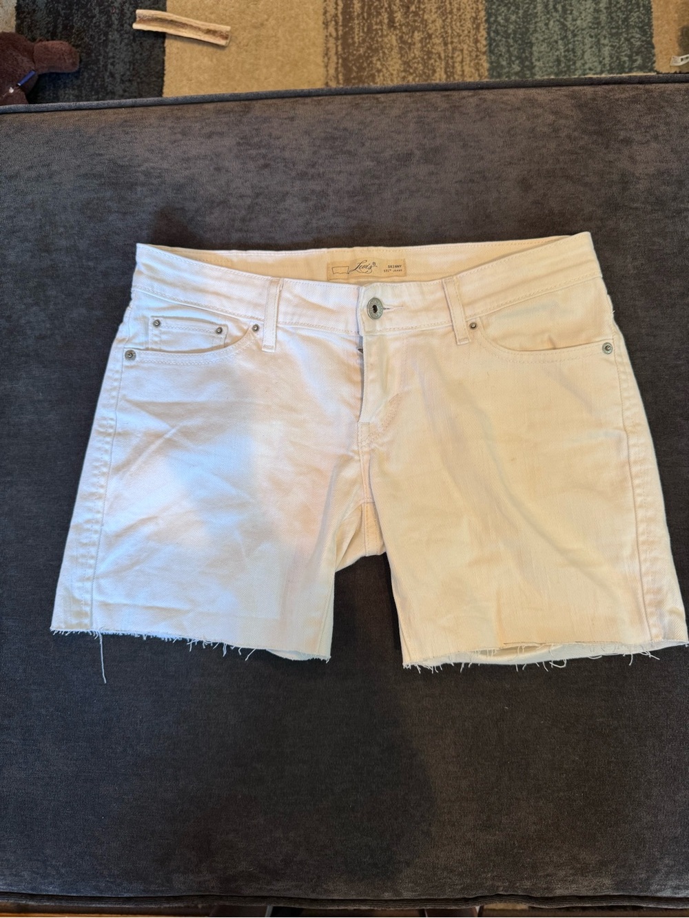 Levi's White Denim Cutoff Shorts Size 0